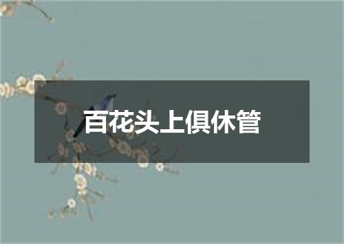 百花头上俱休管