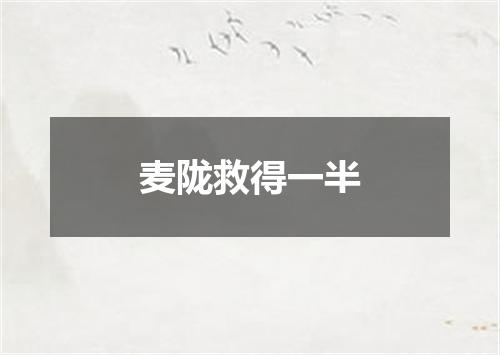 麦陇救得一半