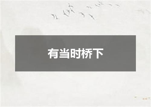 有当时桥下