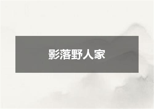 影落野人家
