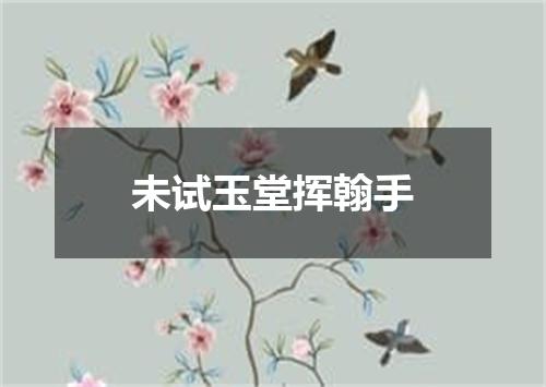未试玉堂挥翰手