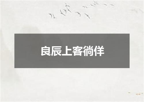 良辰上客徜佯