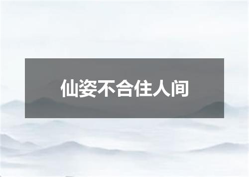 仙姿不合住人间