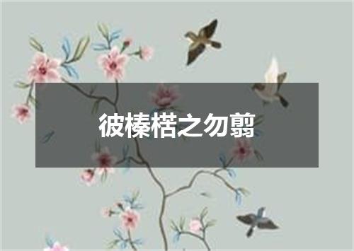 彼榛楛之勿翦