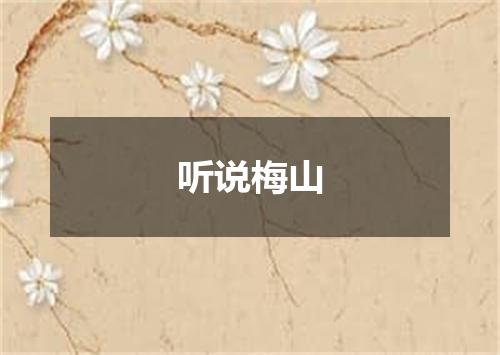 听说梅山
