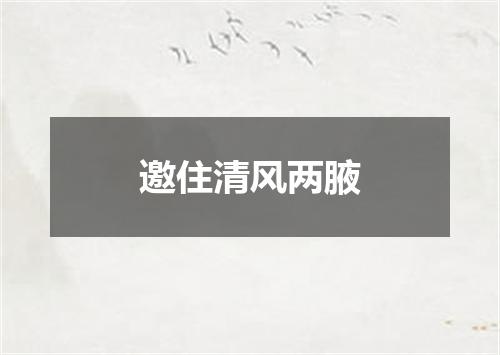 邀住清风两腋