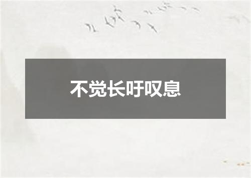 不觉长吁叹息