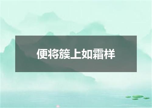 便将簇上如霜样