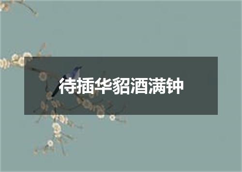 待插华貂酒满钟