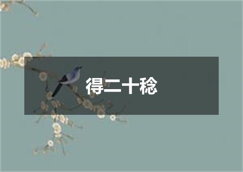 得二十稔