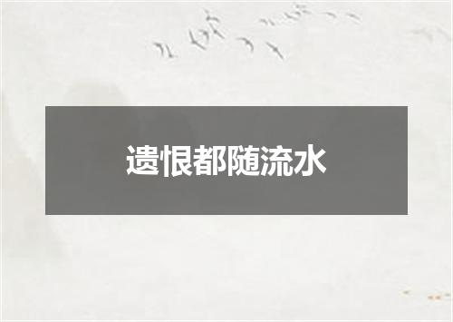 遗恨都随流水