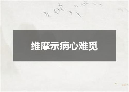 维摩示病心难觅