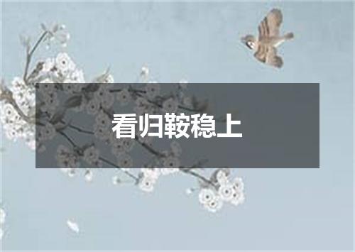 看归鞍稳上