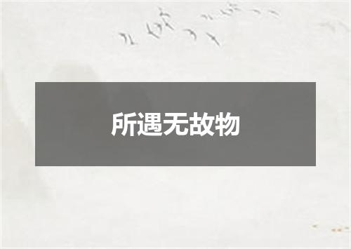 所遇无故物