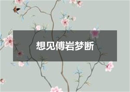 想见傅岩梦断