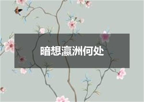 暗想瀛洲何处