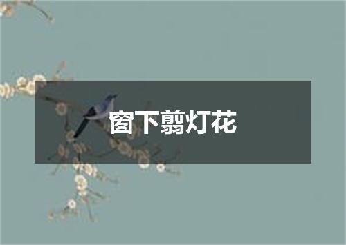 窗下翦灯花