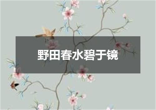 野田春水碧于镜