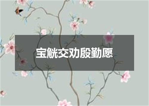宝觥交劝殷勤愿