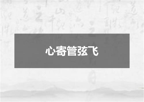 心寄管弦飞