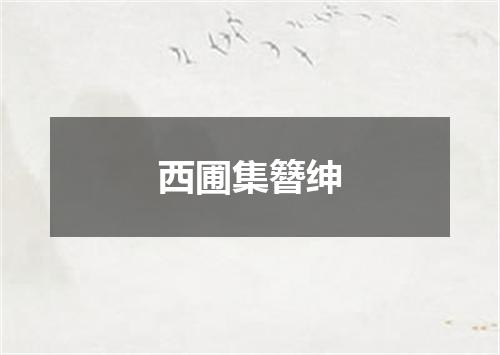 西圃集簪绅