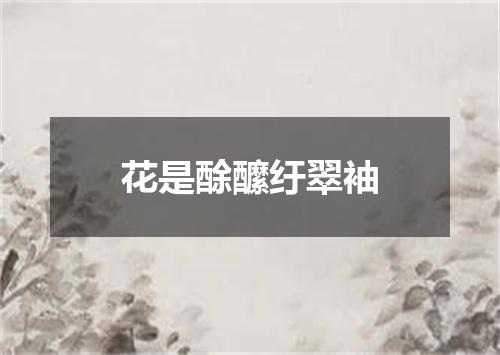 花是酴醿纡翠袖