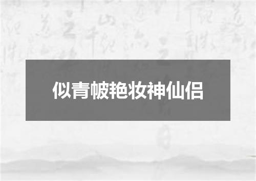 似青帔艳妆神仙侣