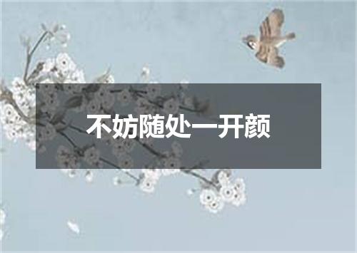 不妨随处一开颜