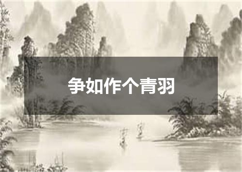 争如作个青羽