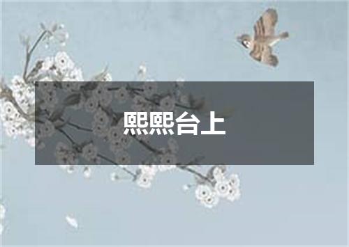 熙熙台上