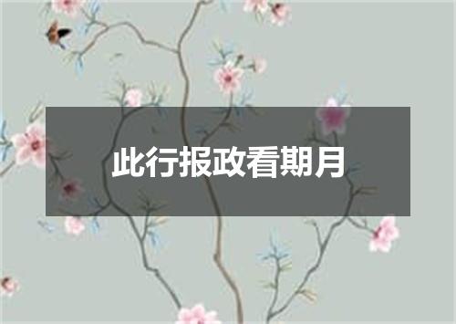 此行报政看期月