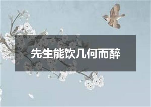 先生能饮几何而醉