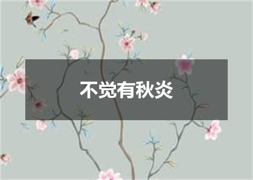 不觉有秋炎
