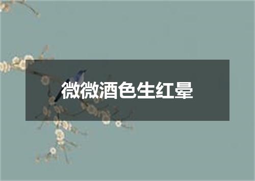 微微酒色生红晕