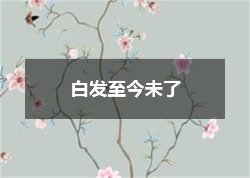白发至今未了