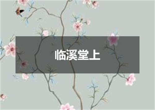 临溪堂上