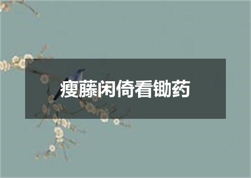 瘦藤闲倚看锄药