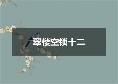 翠楼空锁十二
