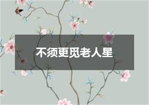不须更觅老人星