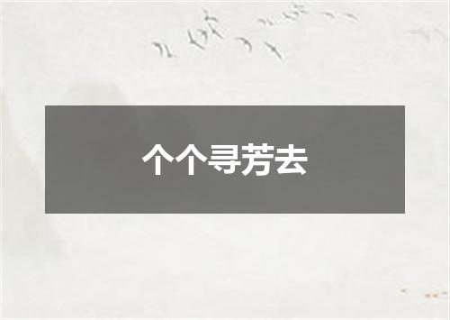 个个寻芳去