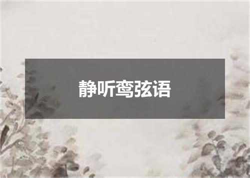 静听鸾弦语