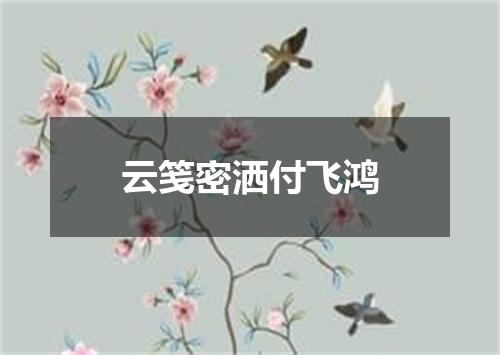 云笺密洒付飞鸿