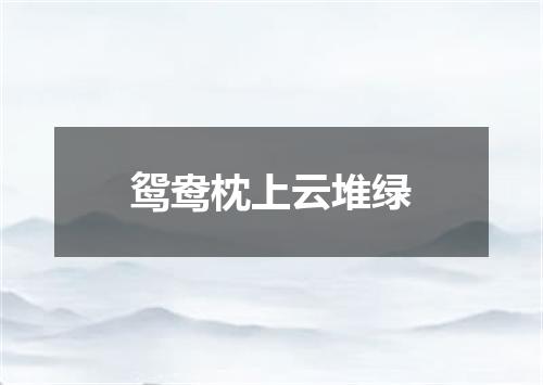 鸳鸯枕上云堆绿