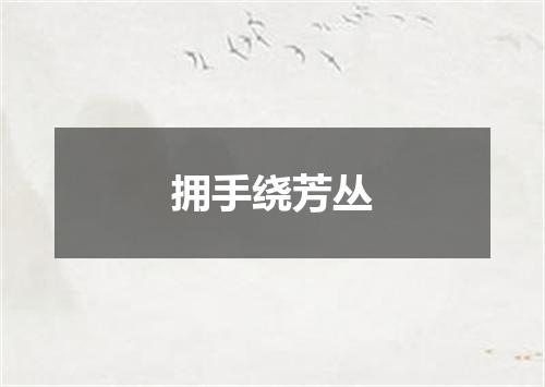 拥手绕芳丛