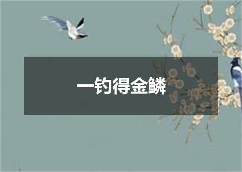 一钓得金鳞