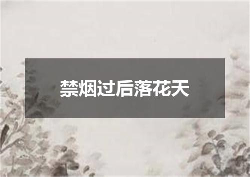 禁烟过后落花天