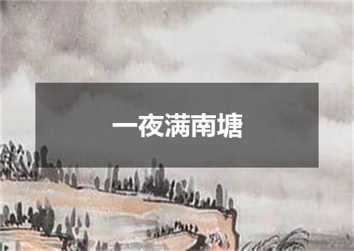 一夜满南塘