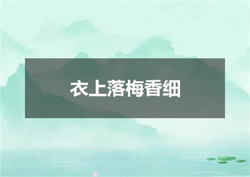 衣上落梅香细