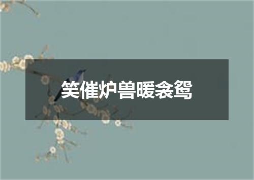 笑催炉兽暖衾鸳