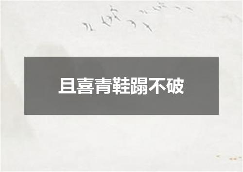 且喜青鞋蹋不破